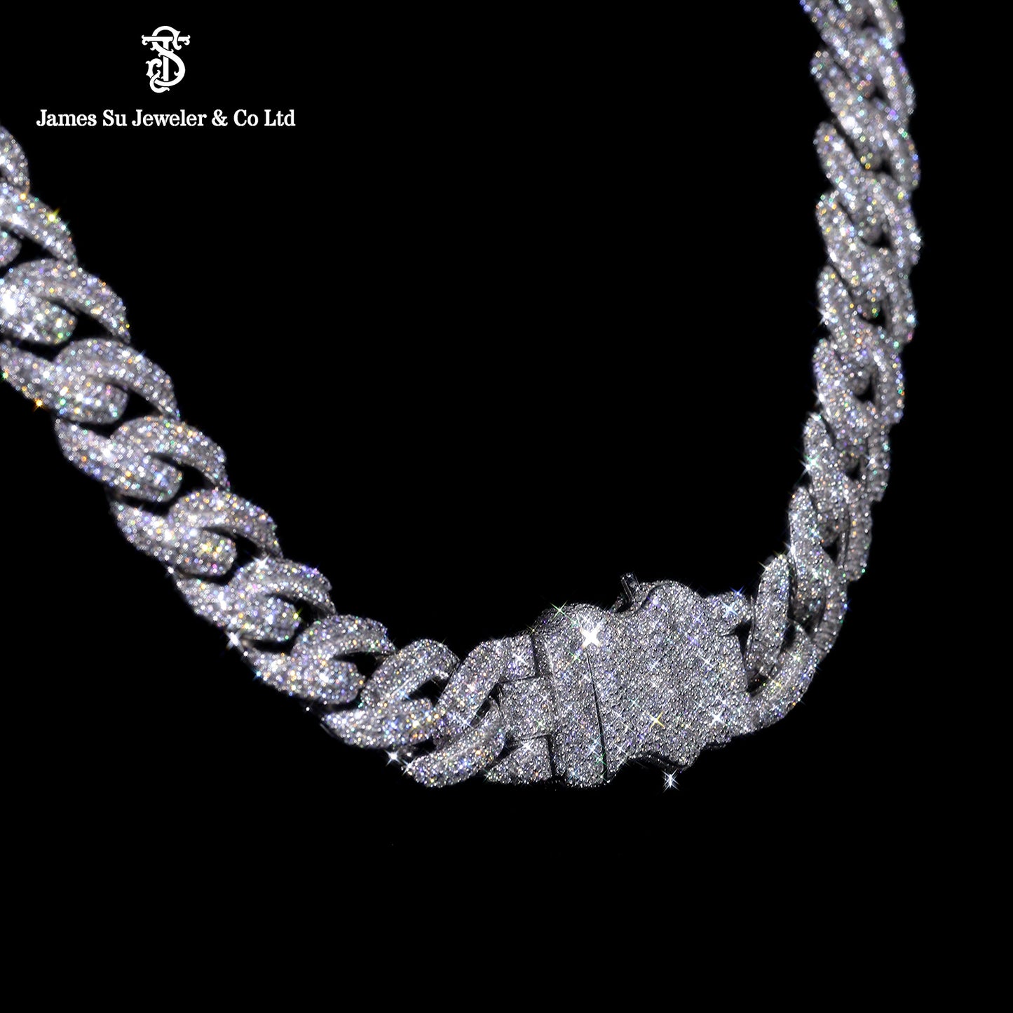 Iced Out Cuban Chain Moissanite Diamond
