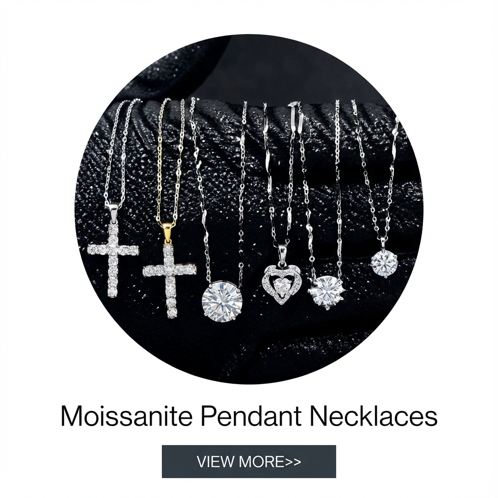 Moissanite Pendant Necklaces