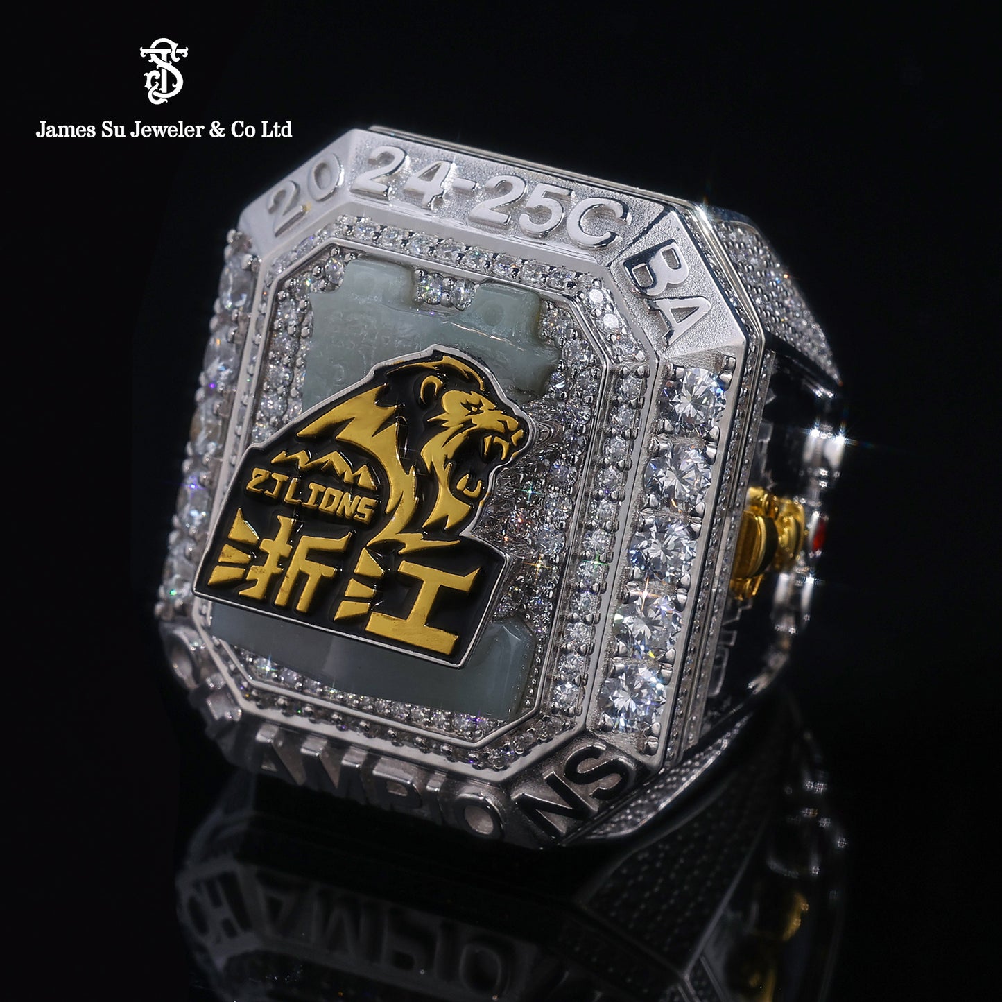 Custom CBA Iced Out Championship Ring - Hip Hop Bling