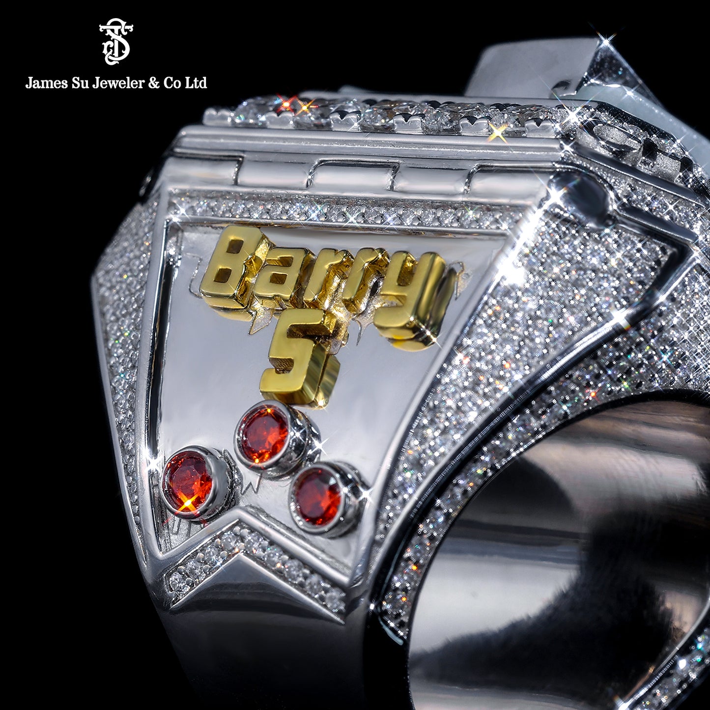 Custom CBA Iced Out Championship Ring - Hip Hop Bling