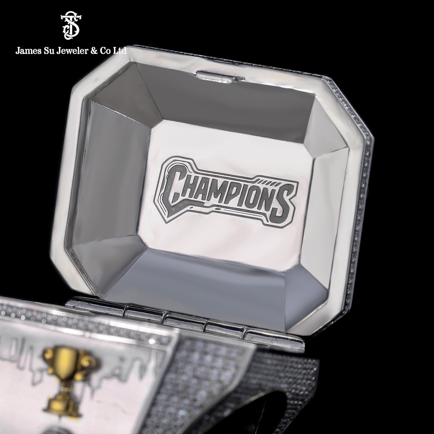 Custom CBA Iced Out Championship Ring - Hip Hop Bling