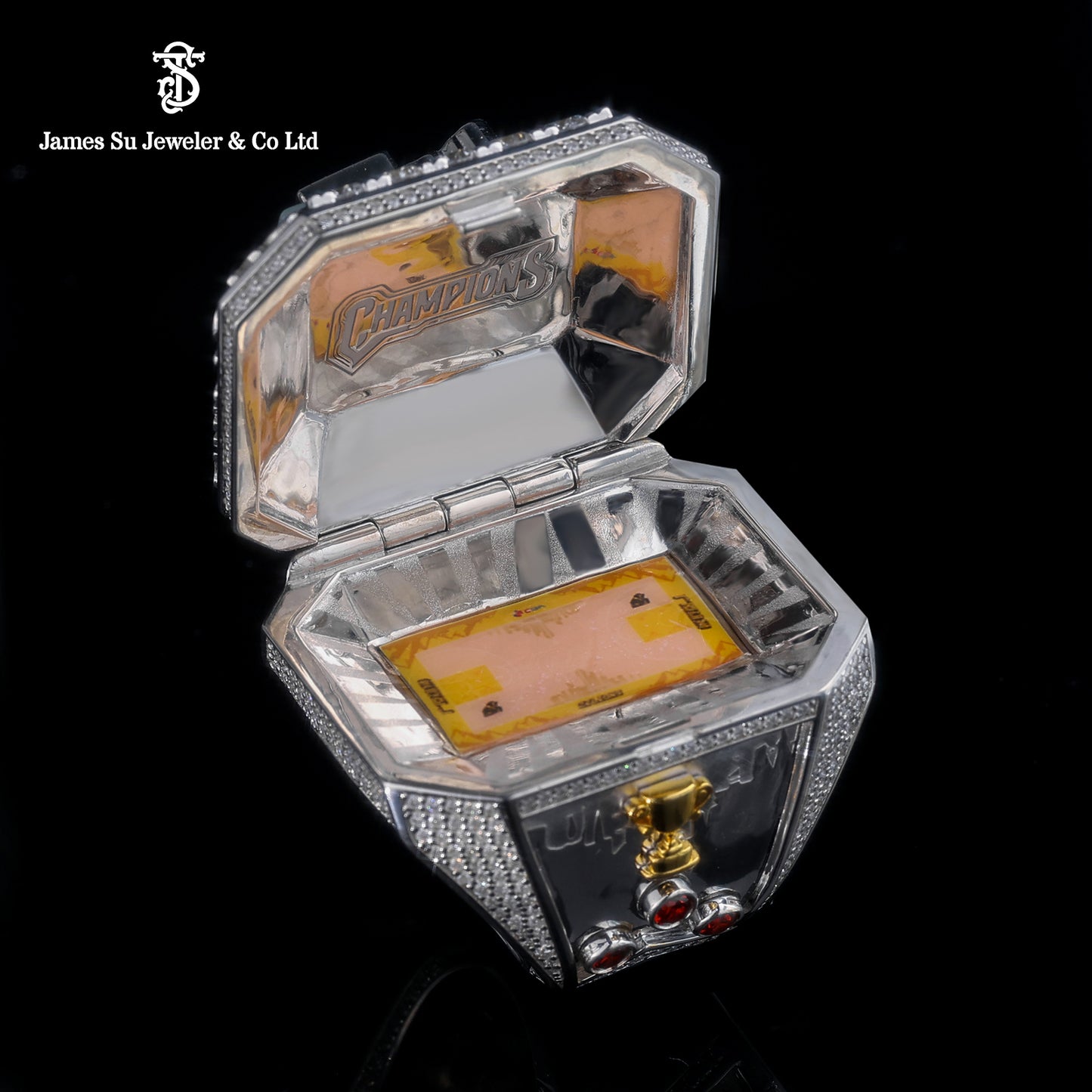 Custom CBA Iced Out Championship Ring - Hip Hop Bling