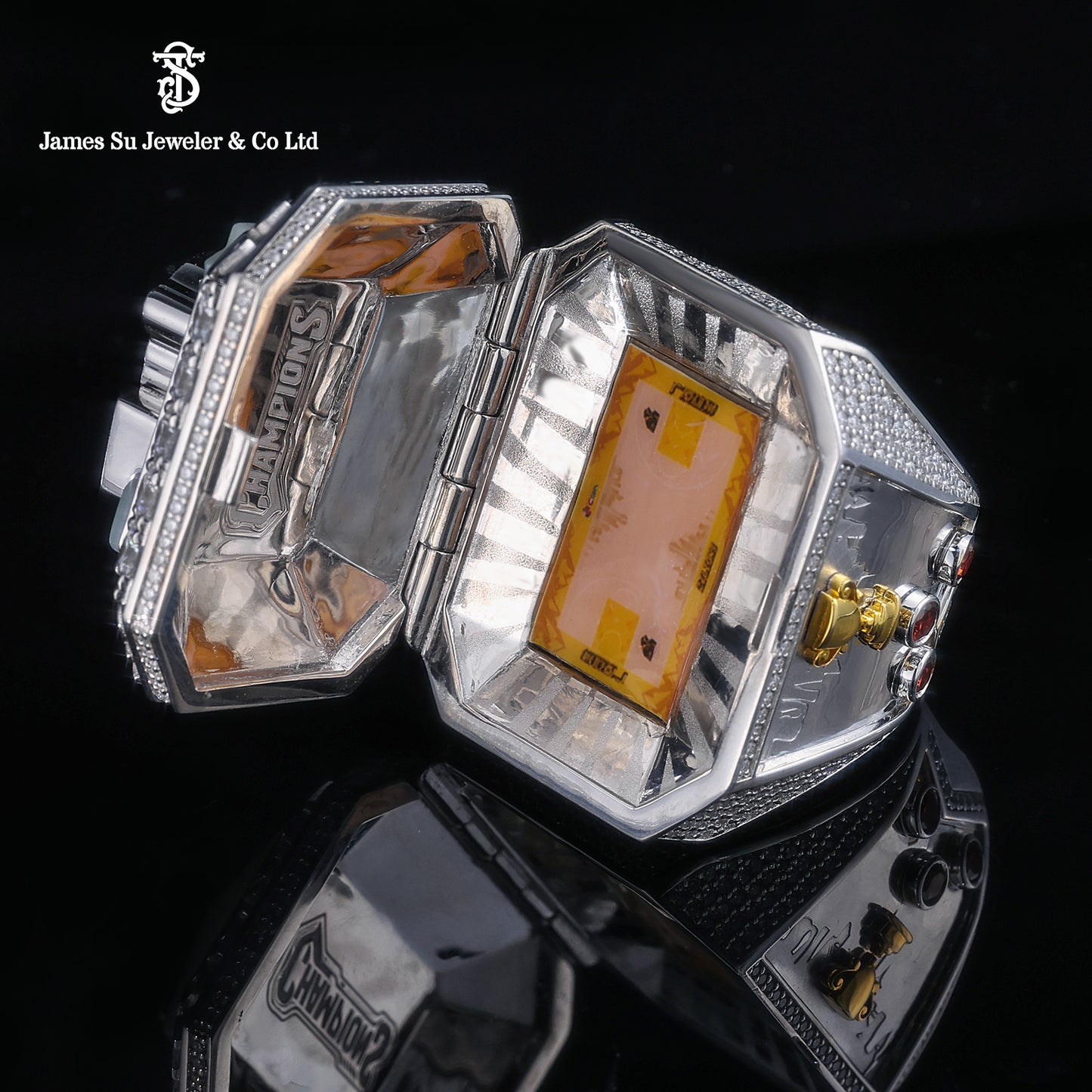 Custom CBA Iced Out Championship Ring - Hip Hop Bling