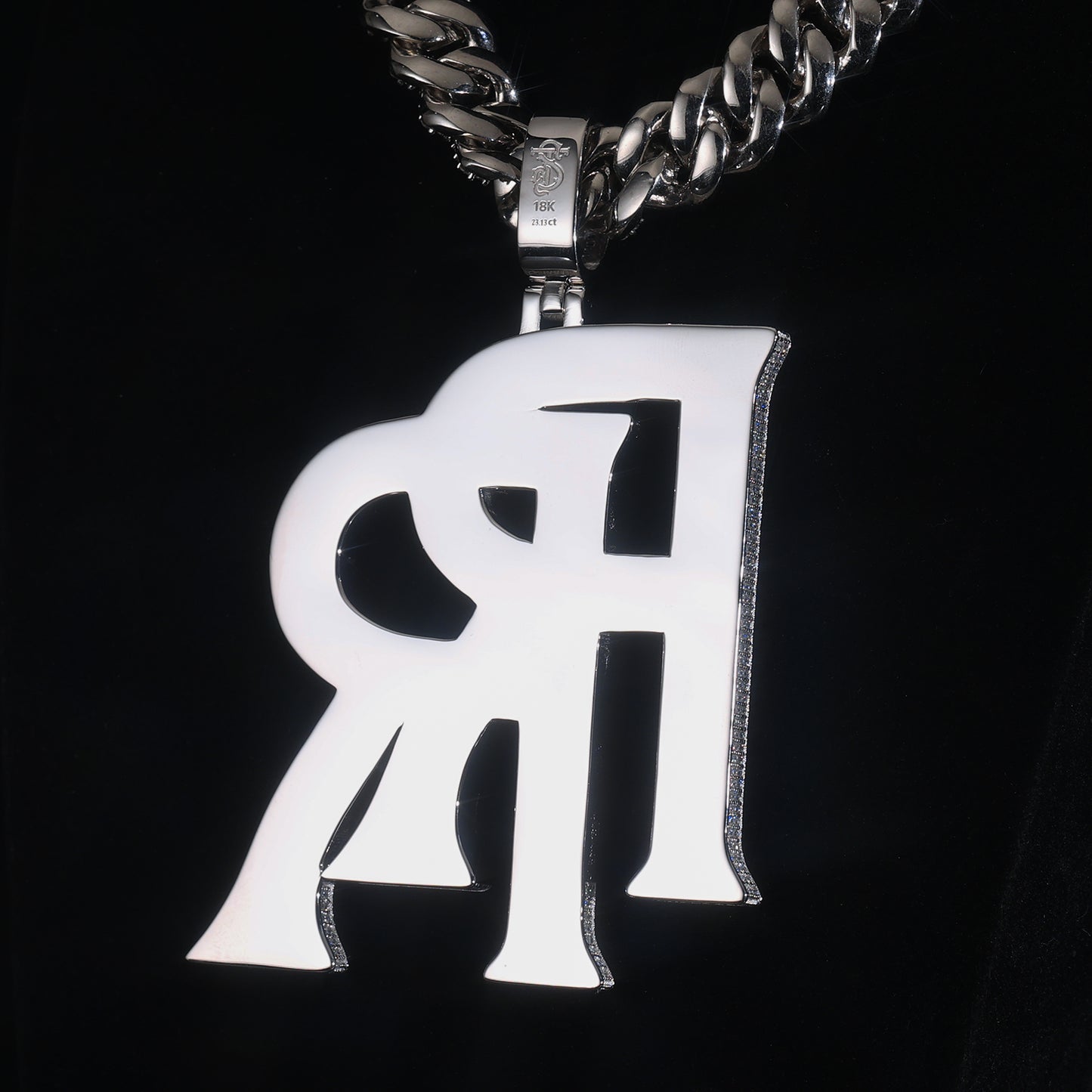 Custom Iced Out RR Pendant - Hip Hop Bling Necklace Luxury