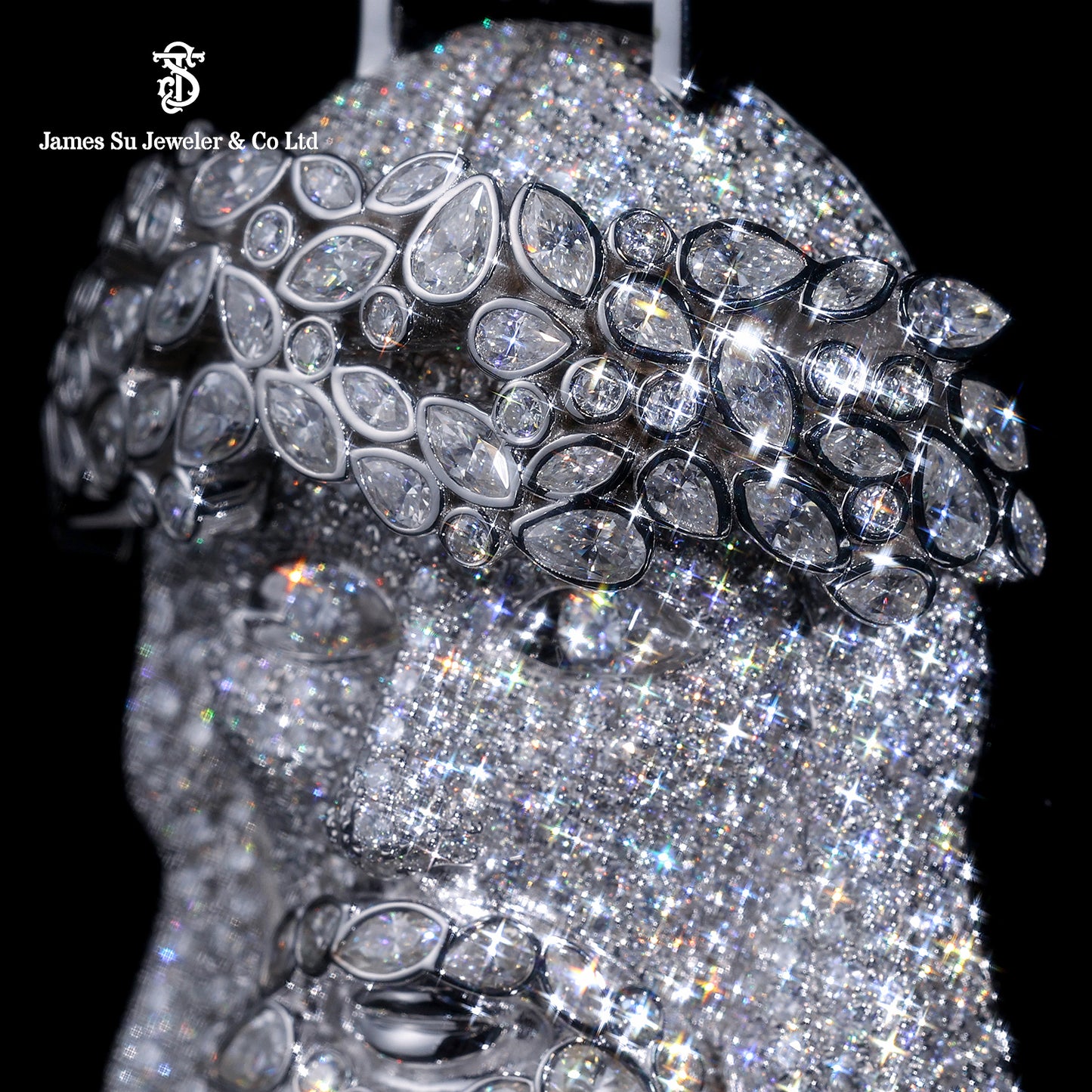 Masterpiece Iced Out Jesus Head Pendant | Hip Hop Luxury