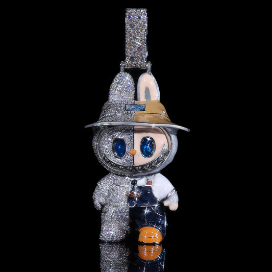 Exclusive Iced Out Labubu Pendant | Hip Hop Bling Jewelry