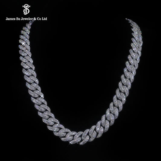 Iced Out Cuban Chain Moissanite Diamond