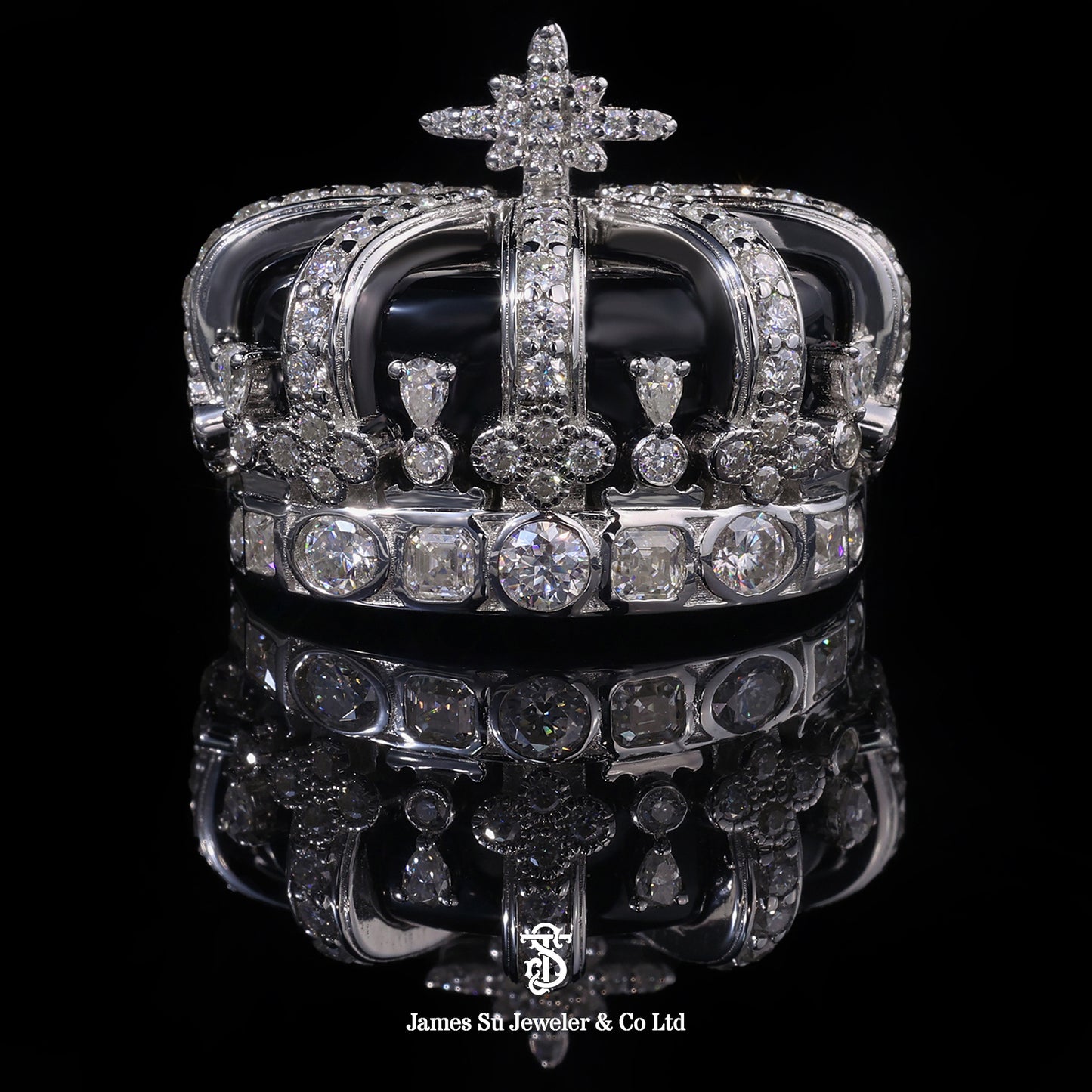 Iced Out Crown Ring – Hip Hop King Ring