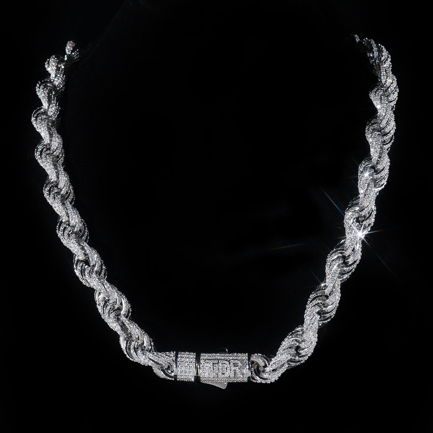 Dazzling Iced Out Rope Chain - Premium Hip Hop Bling