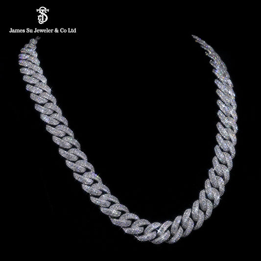 Iced Out Cuban Chain Moissanite Diamond