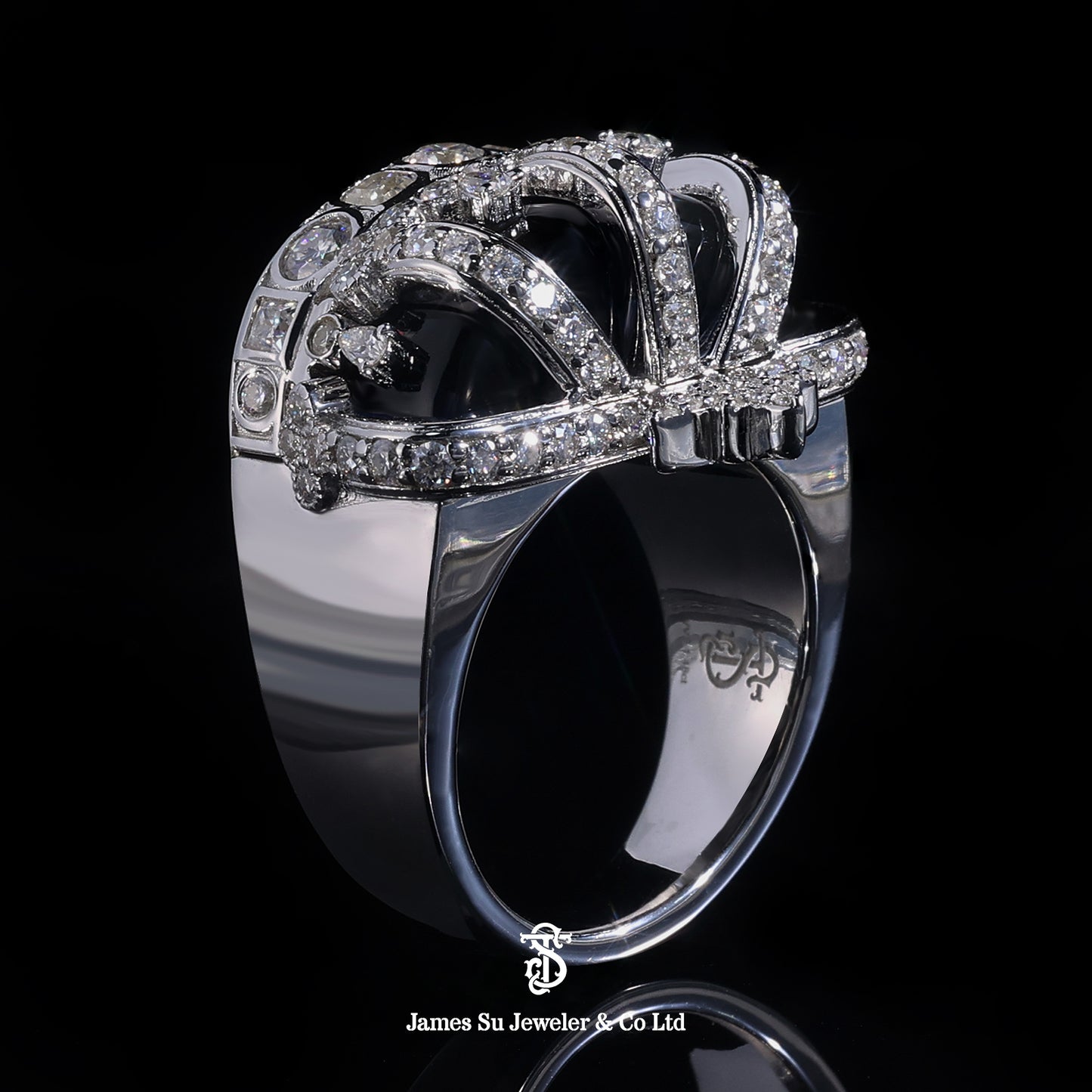 Iced Out Crown Ring – Hip Hop King Ring
