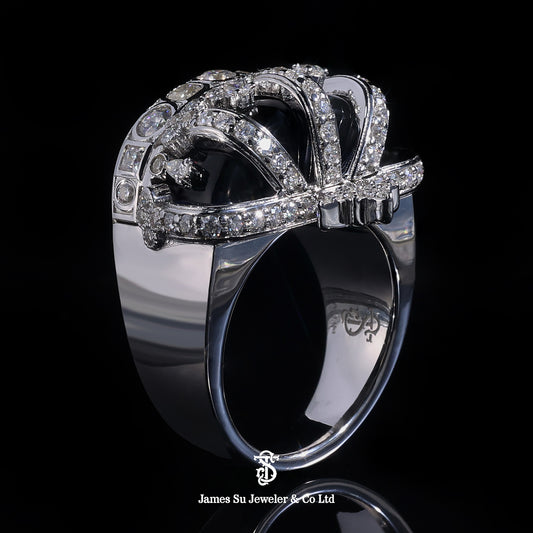 Iced Out Crown Ring – Hip Hop King Ring