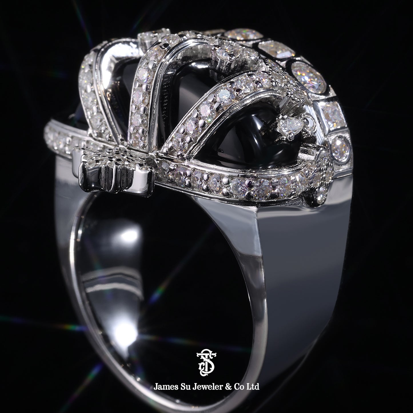 Iced Out Crown Ring – Hip Hop King Ring