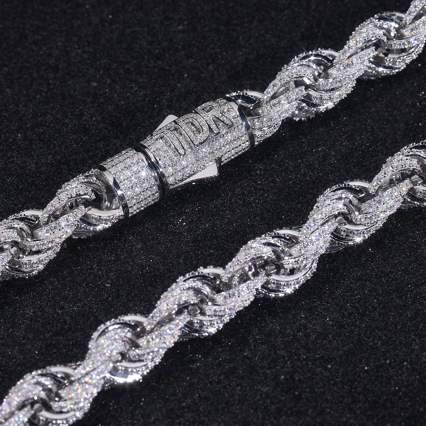 Dazzling Iced Out Rope Chain - Premium Hip Hop Bling