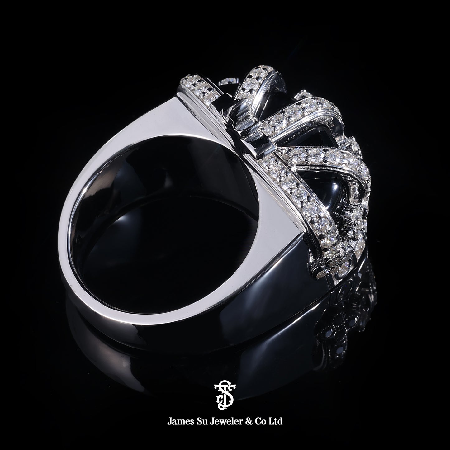Iced Out Crown Ring – Hip Hop King Ring