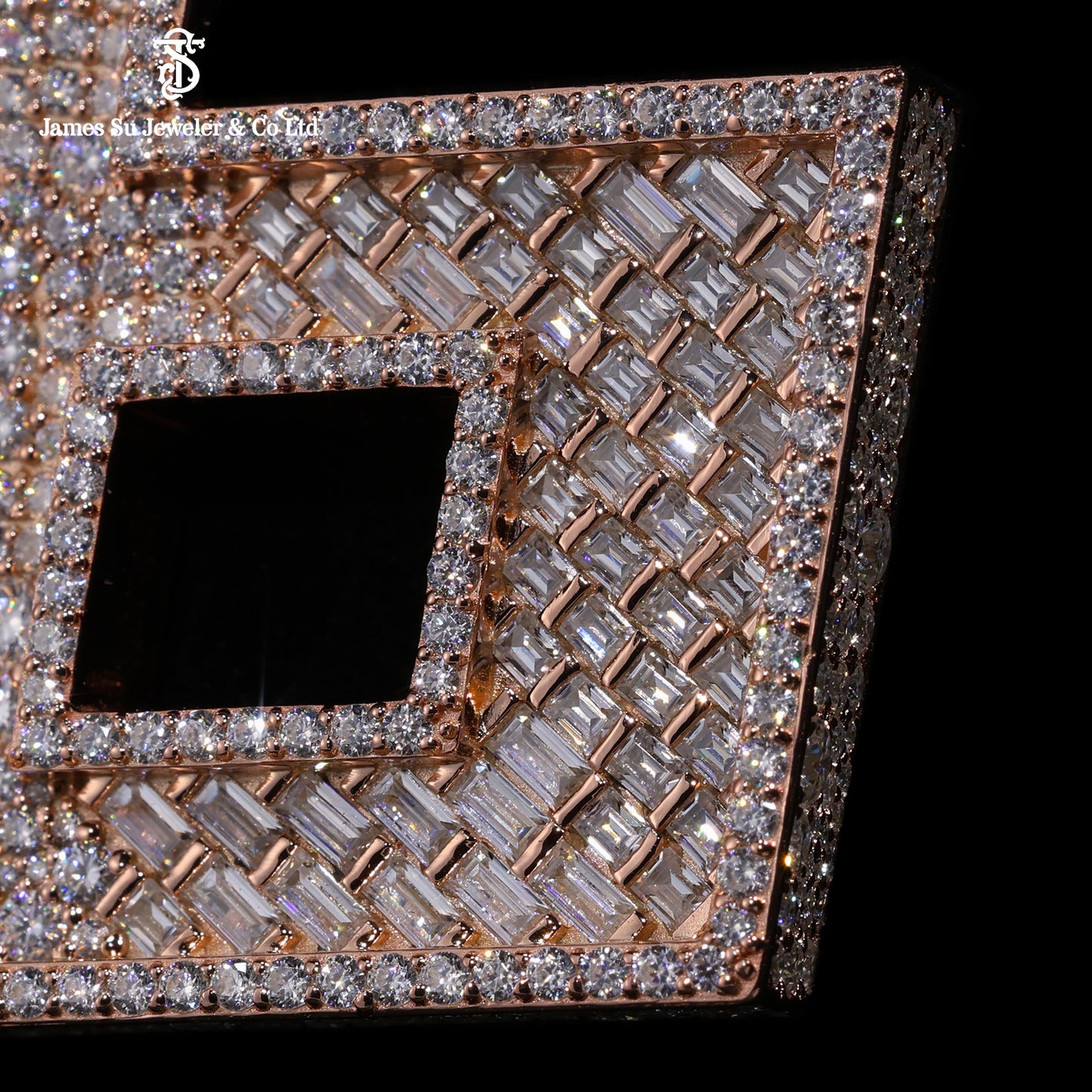 Iced Out Number 6 Pendant | Custom Baguette Hip Hop Jewelry