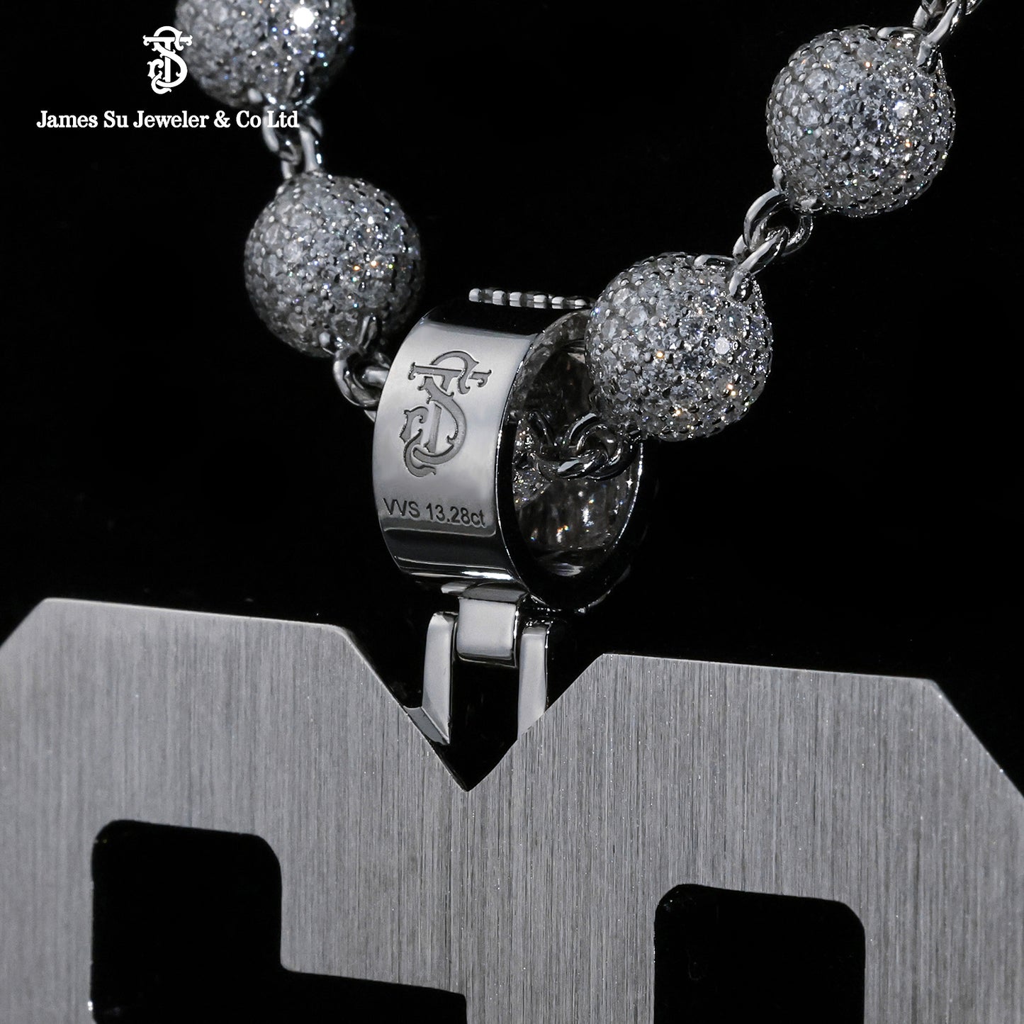 Iced Out Number 32 Pendant | Custom Baguette Rapper Jewelry