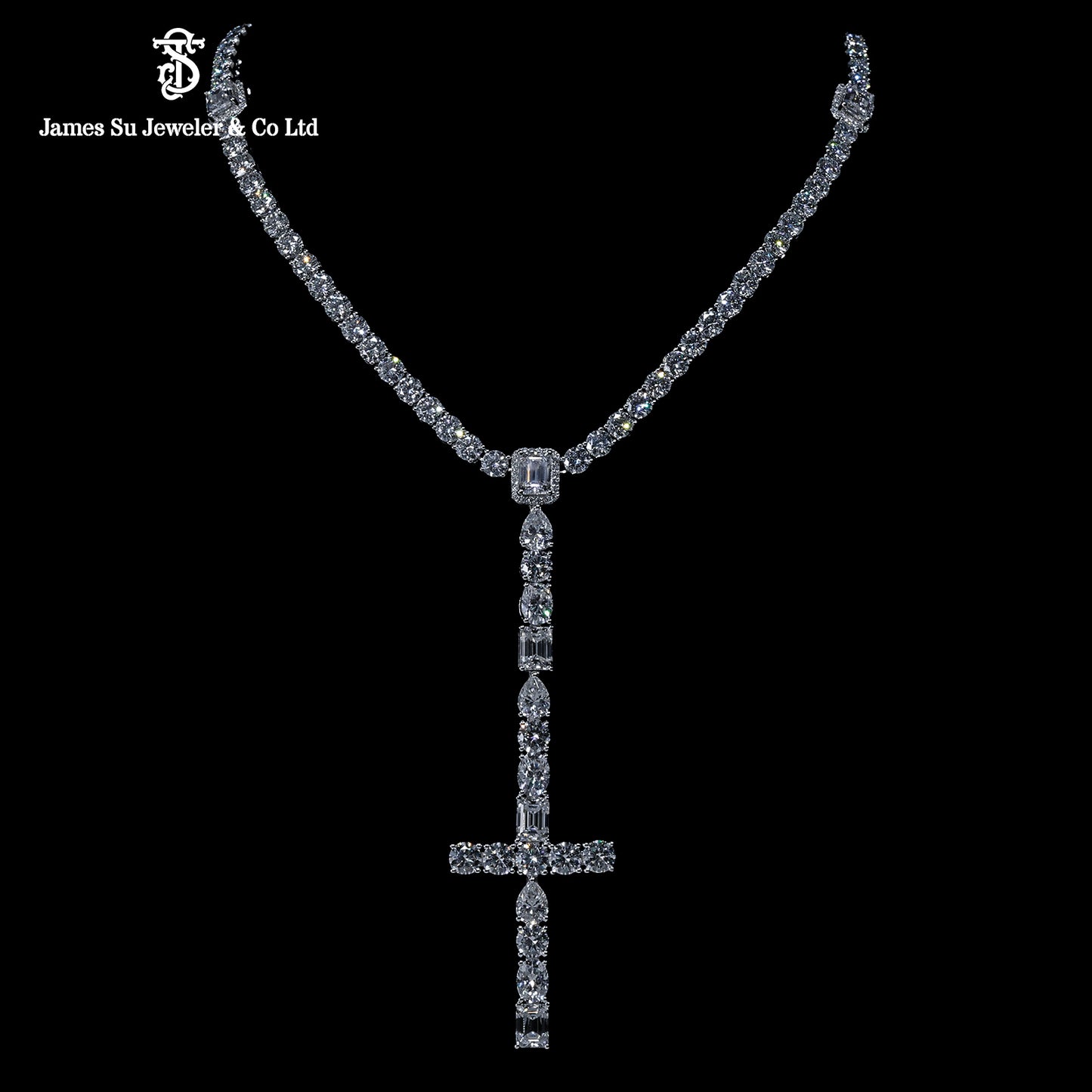 Iced Out Multi-Shape Diamond Cross | Luxury Hip Hop Pendant