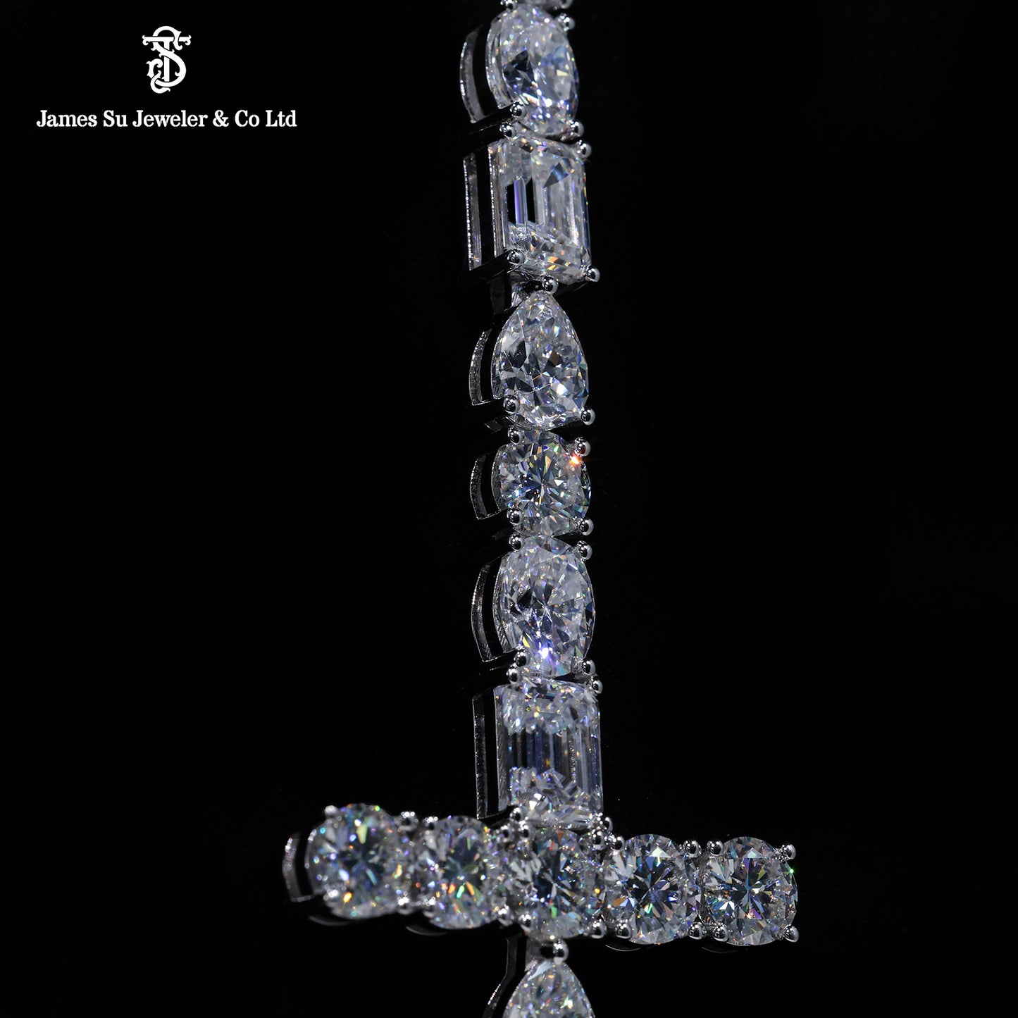 Iced Out Multi-Shape Diamond Cross | Luxury Hip Hop Pendant