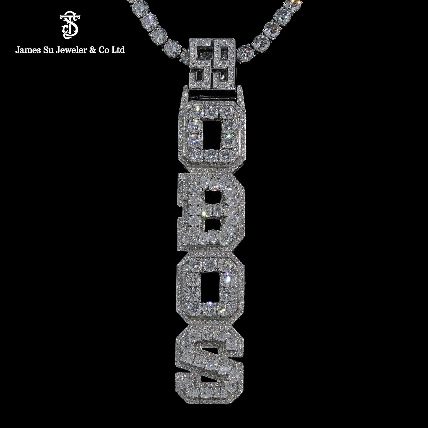 Iced Out OBOS Pendant | Custom Pear Cut Letter Hip Hop Jewelry