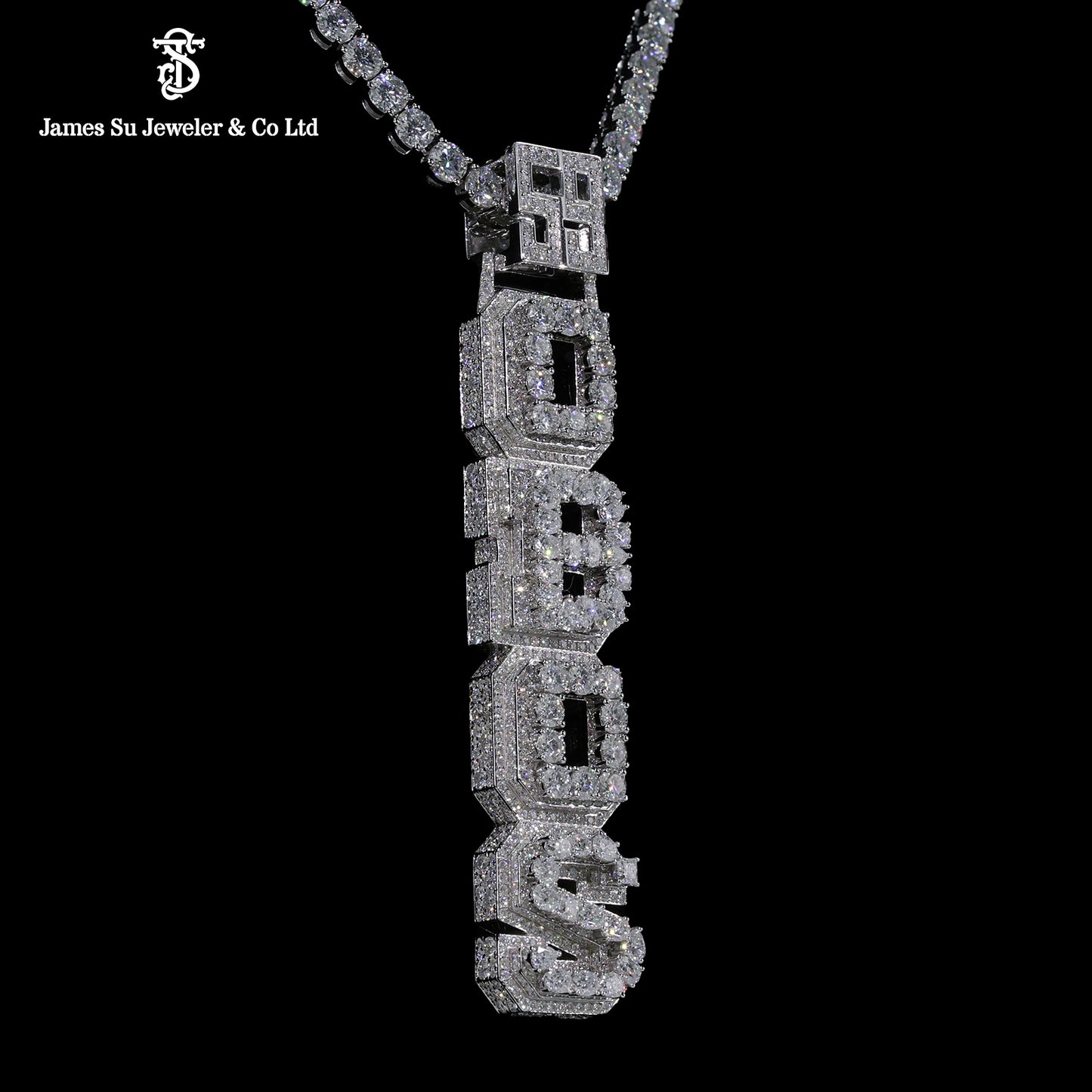Iced Out OBOS Pendant | Custom Pear Cut Letter Hip Hop Jewelry
