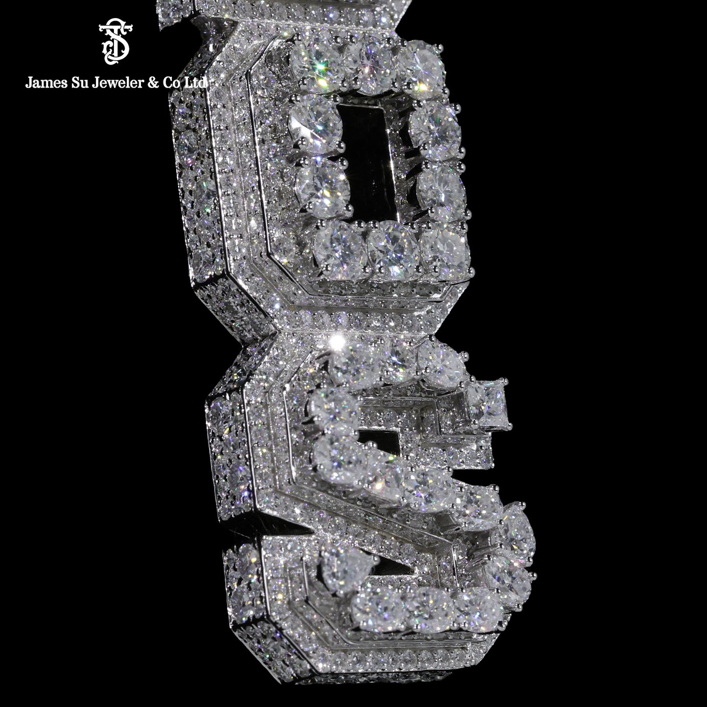 Iced Out OBOS Pendant | Custom Pear Cut Letter Hip Hop Jewelry