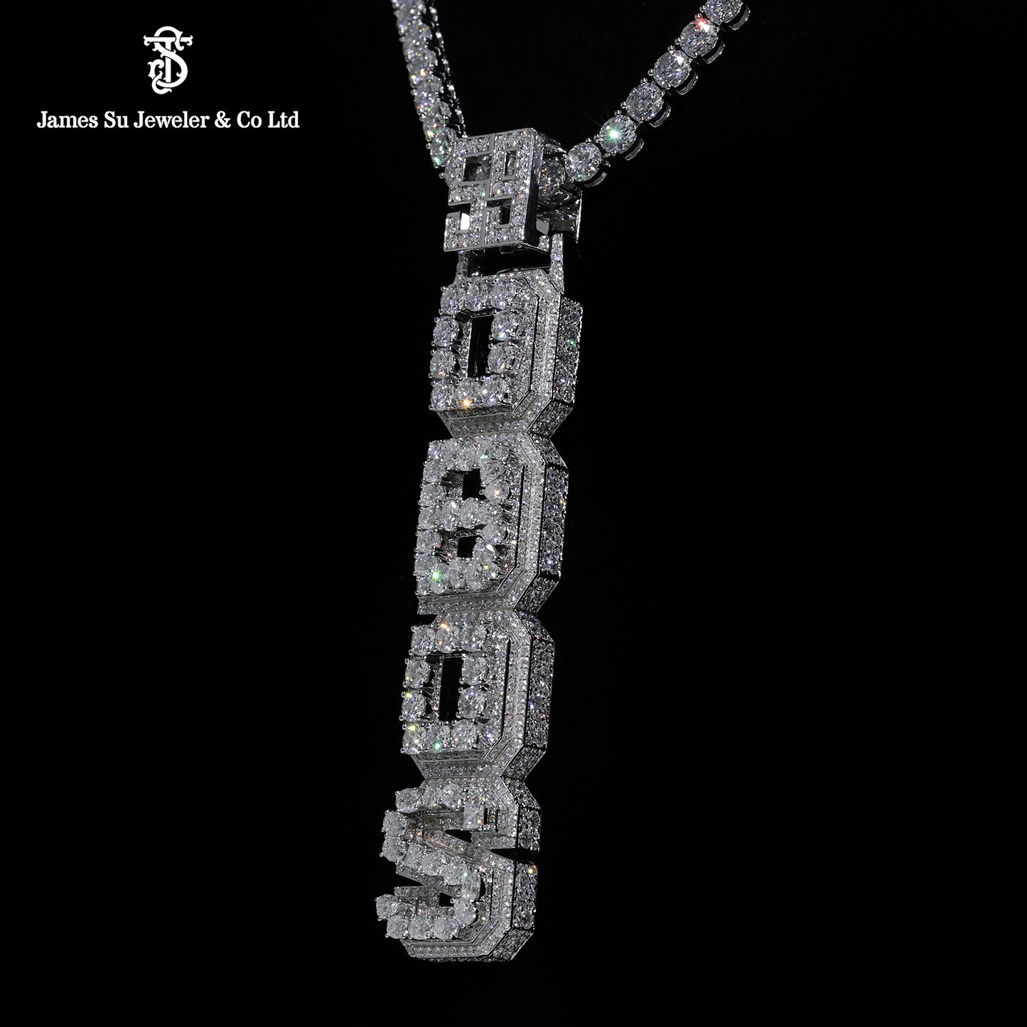 Iced Out OBOS Pendant | Custom Pear Cut Letter Hip Hop Jewelry