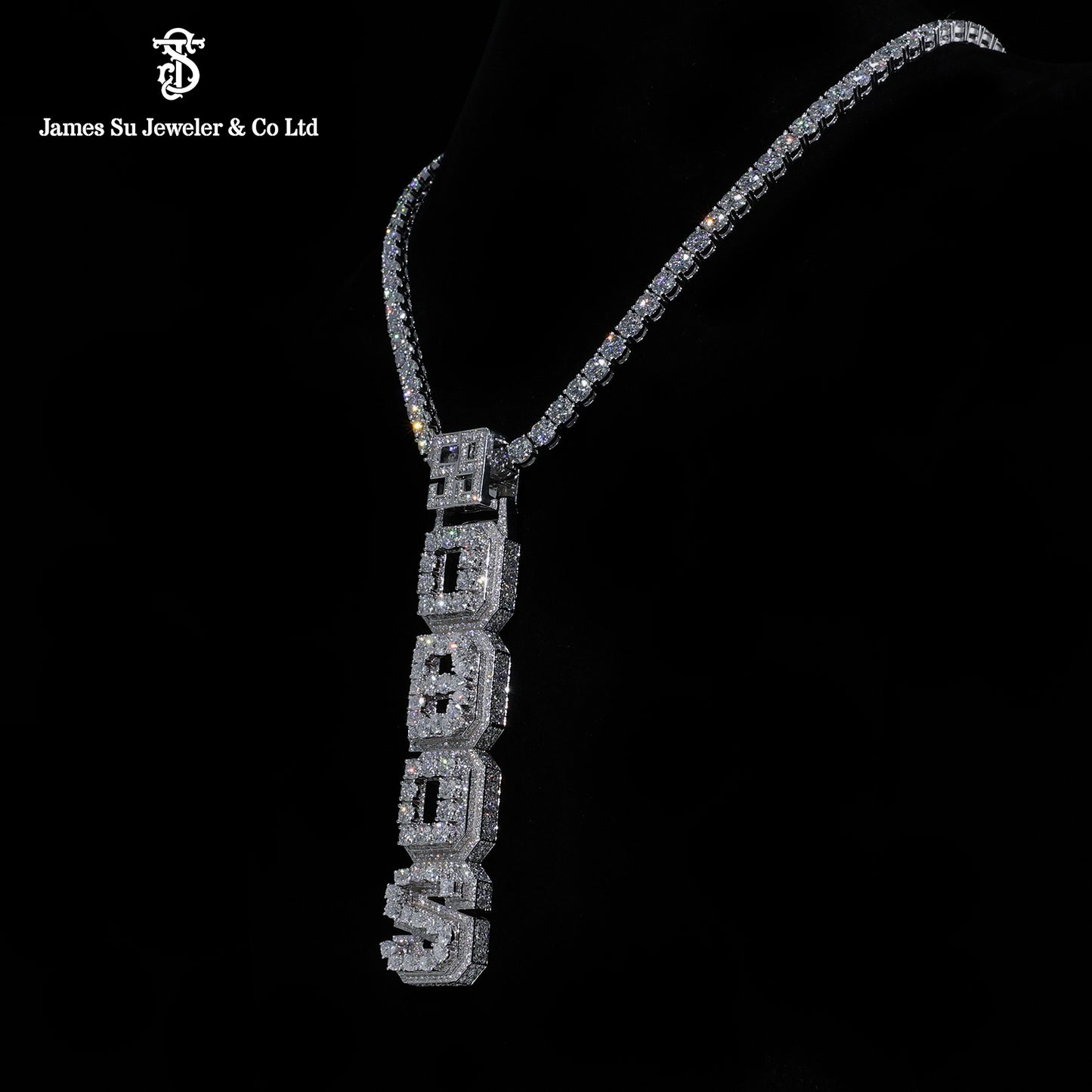 Iced Out OBOS Pendant | Custom Pear Cut Letter Hip Hop Jewelry