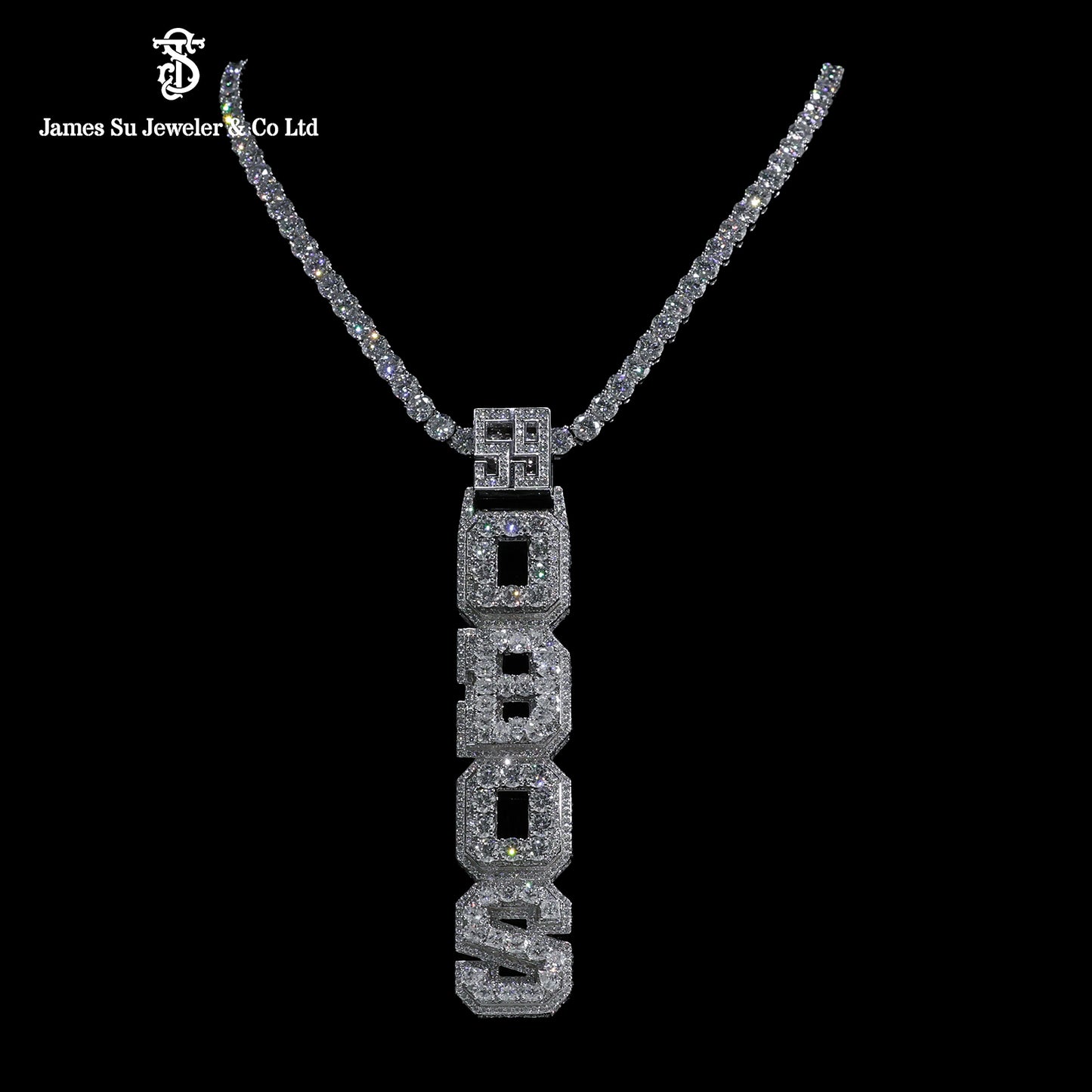 Iced Out OBOS Pendant | Custom Pear Cut Letter Hip Hop Jewelry