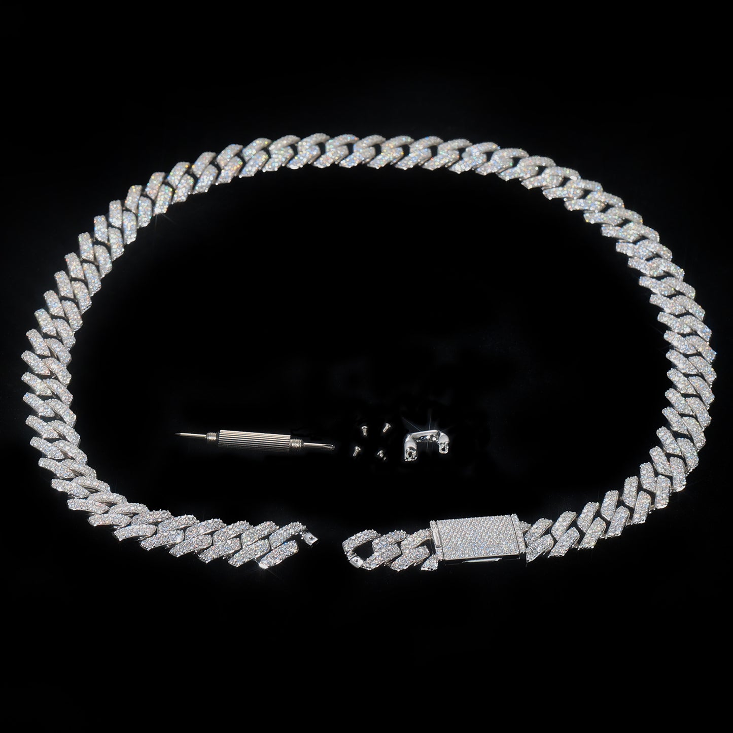 Customizable Iced Out Cuban Link Chain - Bespoke Hip Hop Bling