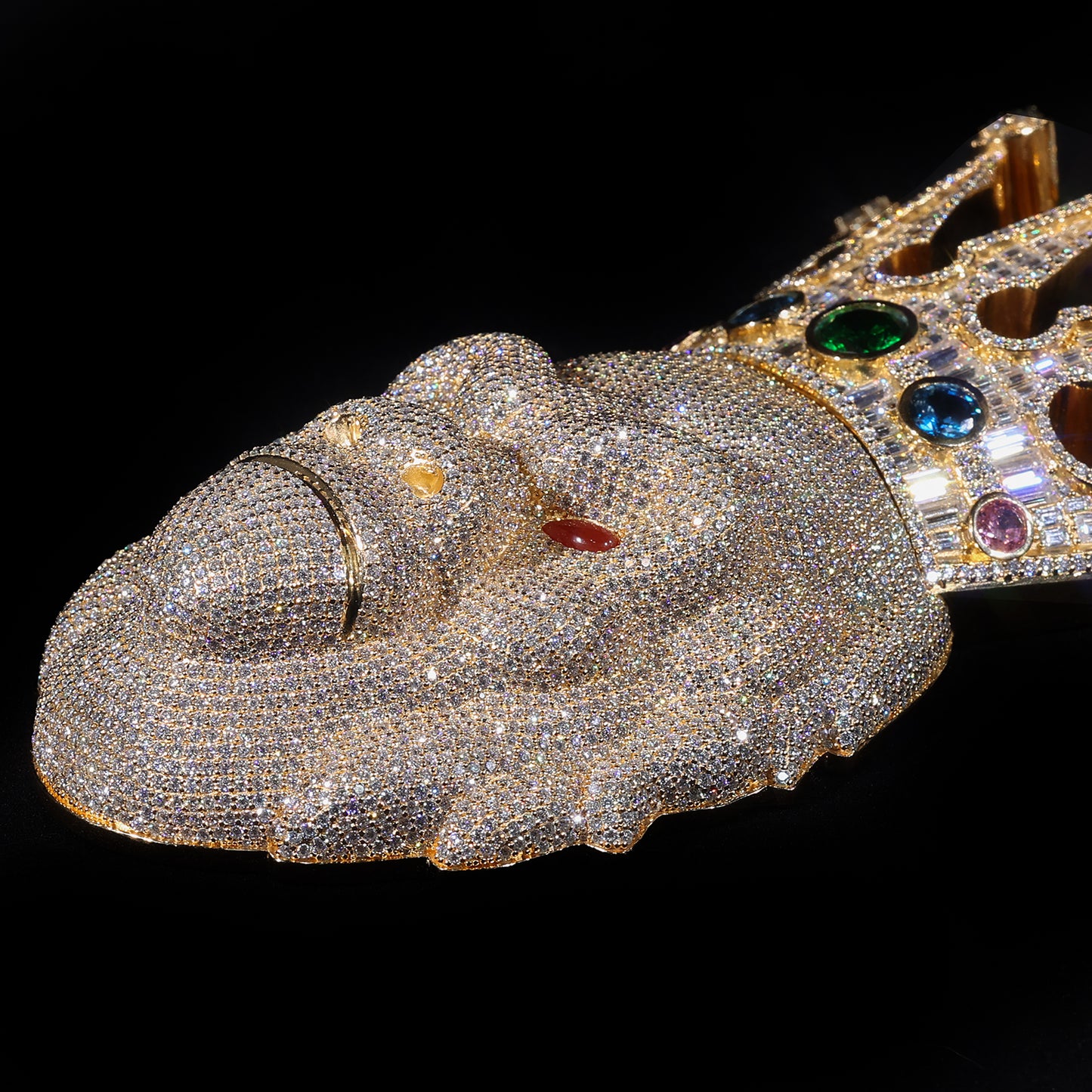 Iced Out Gorilla King Pendant & Cuban Link Chain | Hip Hop Bling