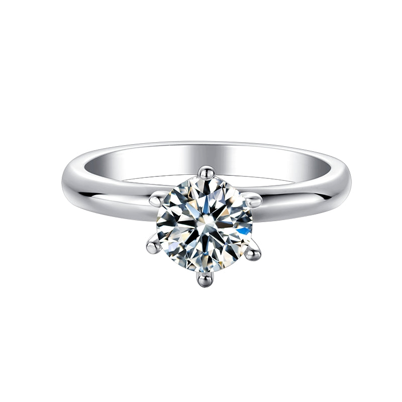 0.5/1.0/3.0 Carats VVS1 Custom Wholesale Moissanite Ring for Women ODM OEM M09A