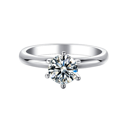 0.5/1.0/3.0 Carats VVS1 Custom Wholesale Moissanite Ring for Women ODM OEM M09A