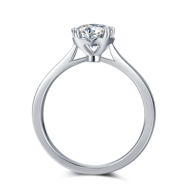 0.5/1.0/3.0 Carats VVS1 Custom Wholesale Moissanite Ring for Women ODM OEM M19A