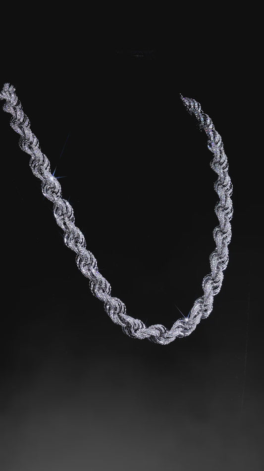 Iced Out 10mm Rope Chain Men Necklace