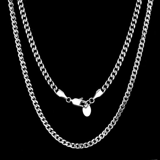 Wholesale Hip Hop Necklaces 4mm Miami Cuban Link Chain In Stainless Steel Plated Gold For Amazon Wish