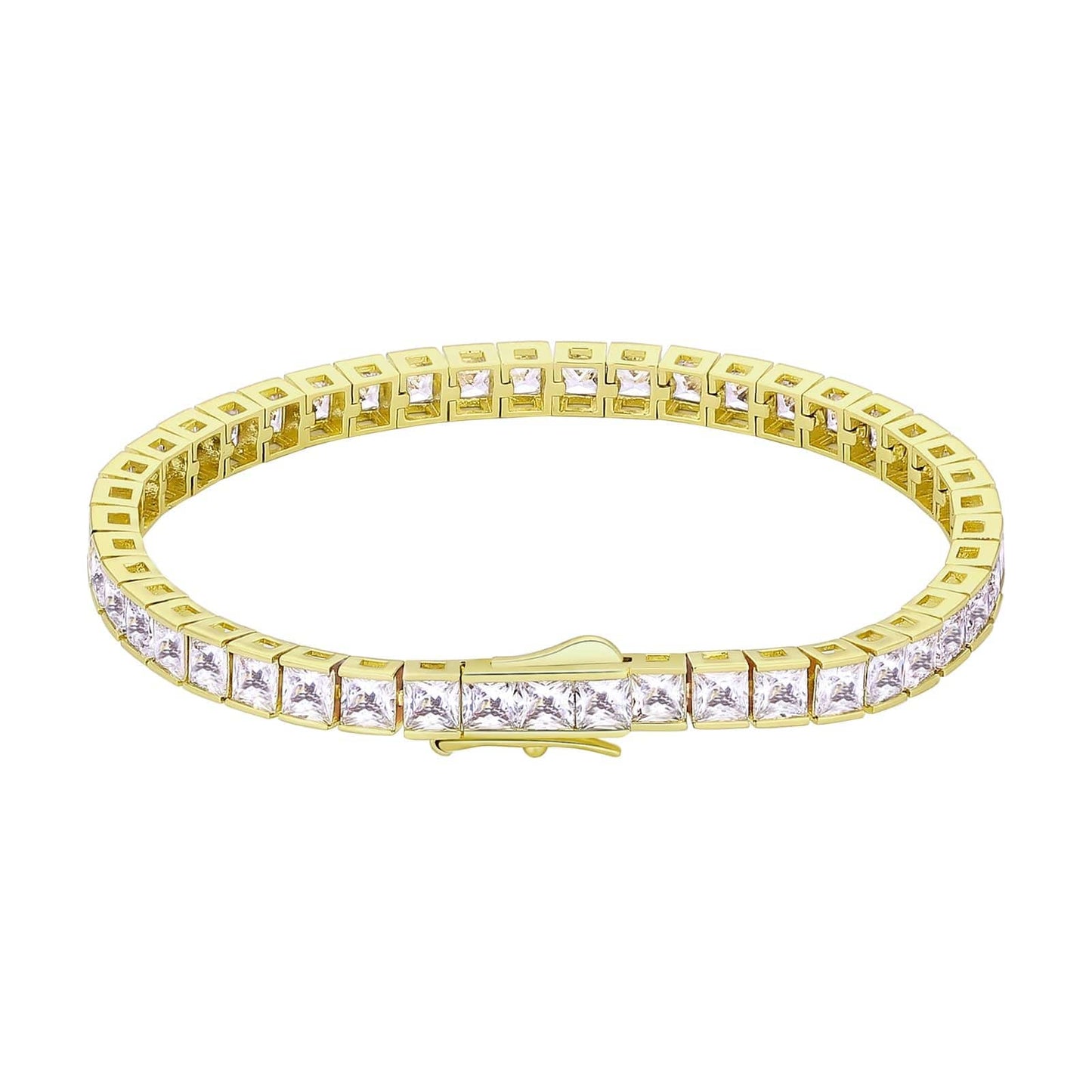 Wholesale Tennis Bracelet Hip Hop Jewelry CZ Diamond 5mm 14K Gold/White Gold
