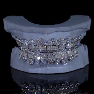 Ultimate Fully Flooded Double Row Grillz | Custom Bling Teeth
