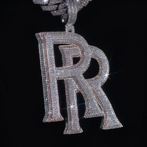 Custom Iced Out RR Pendant – Hip Hop Bling Necklace Luxury