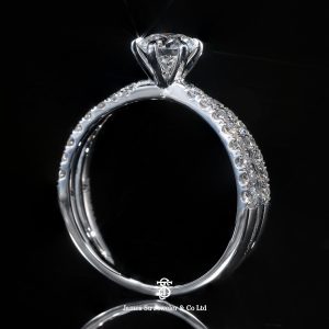 Luxury Solitaire Micro-Pave Engagement Ring | Custom Bling