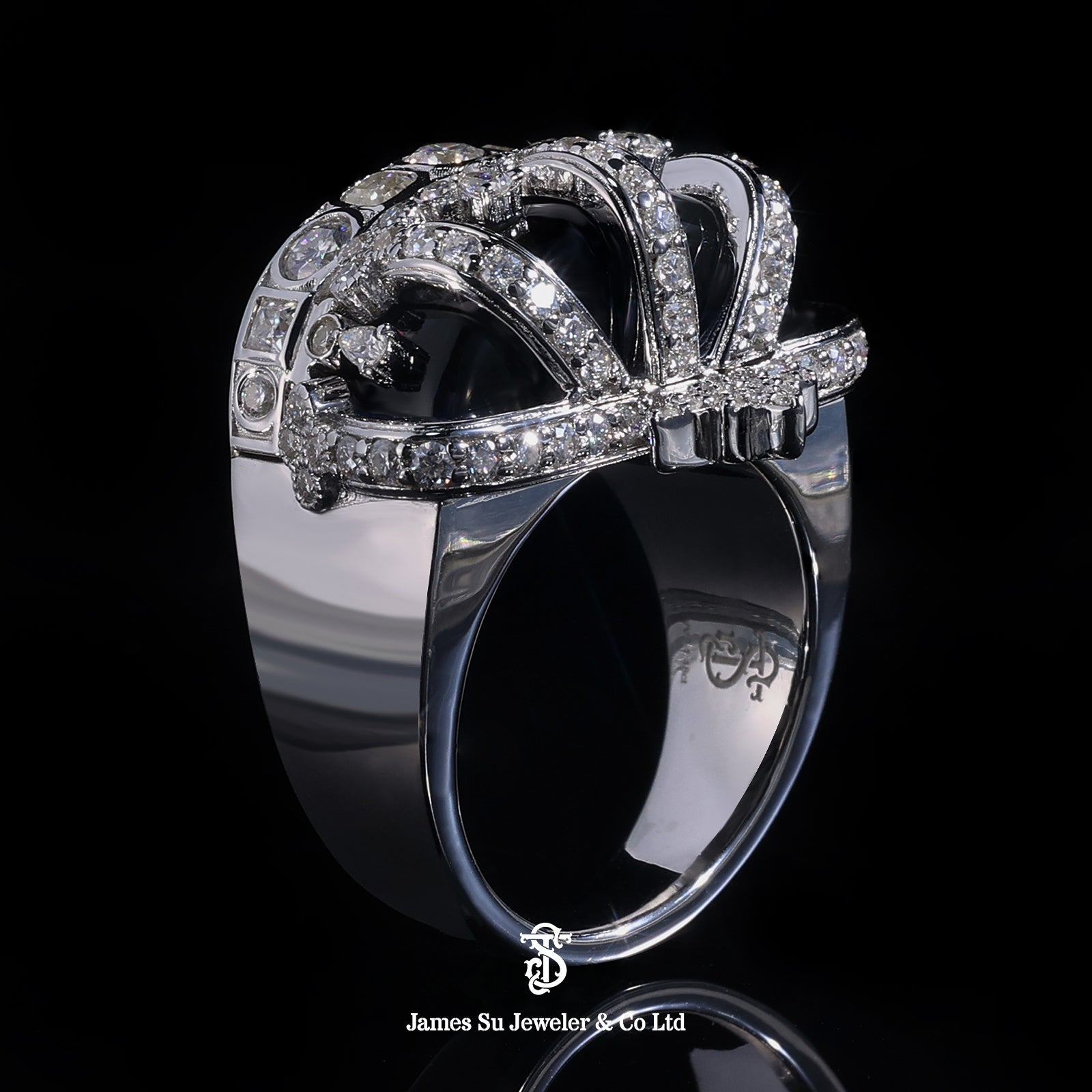 Iced Out Crown Ring – Hip Hop King Ring