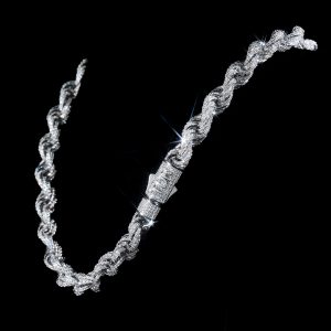 Dazzling Iced Out Rope Chain – Premium Hip Hop Bling